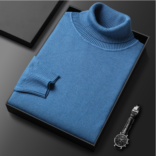 Hunter | Cashmere Cotton Turtleneck Sweater – Luxurious Fit for Men