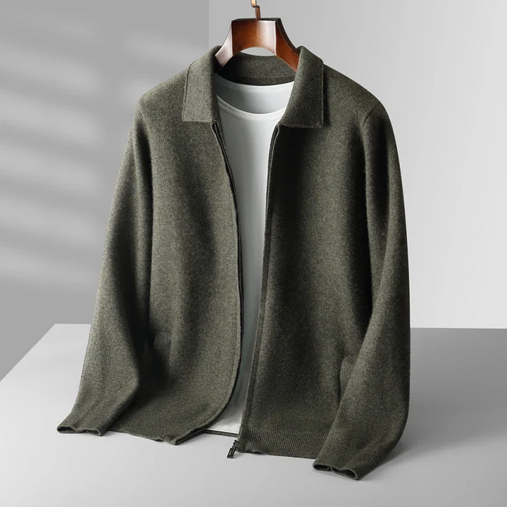 Ethan | Modern and Versatile Full-Zip Knit Cardigan