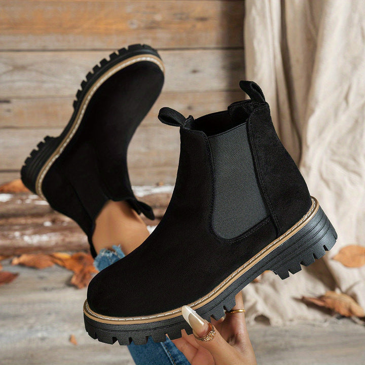 Beatrice | Bequeme Chelsea-Plateau-Stiefeletten