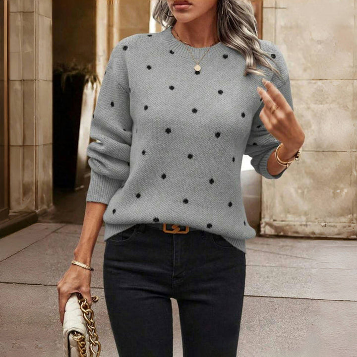 Nora | Elegant And Textured Dotted Knit Sweater
