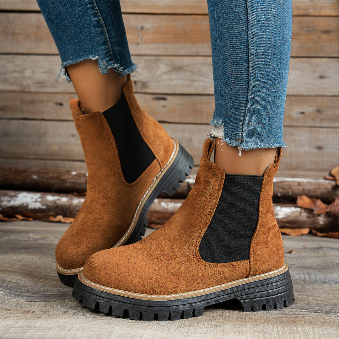 Beatrice | Bequeme Chelsea-Plateau-Stiefeletten