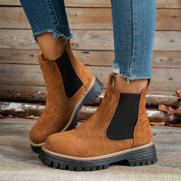 Beatrice | Bequeme Chelsea-Plateau-Stiefeletten