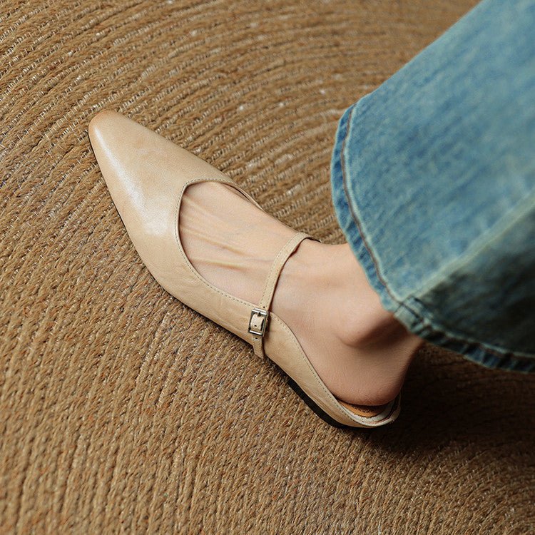 Sophia | Elegant and Timeless Buckled Pointed Toe Mules