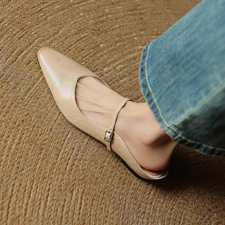 Sophia | Elegant and Timeless Buckled Pointed Toe Mules