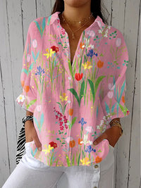 Rosalie | Stylish And Feminine Floral V-Neck Blouse