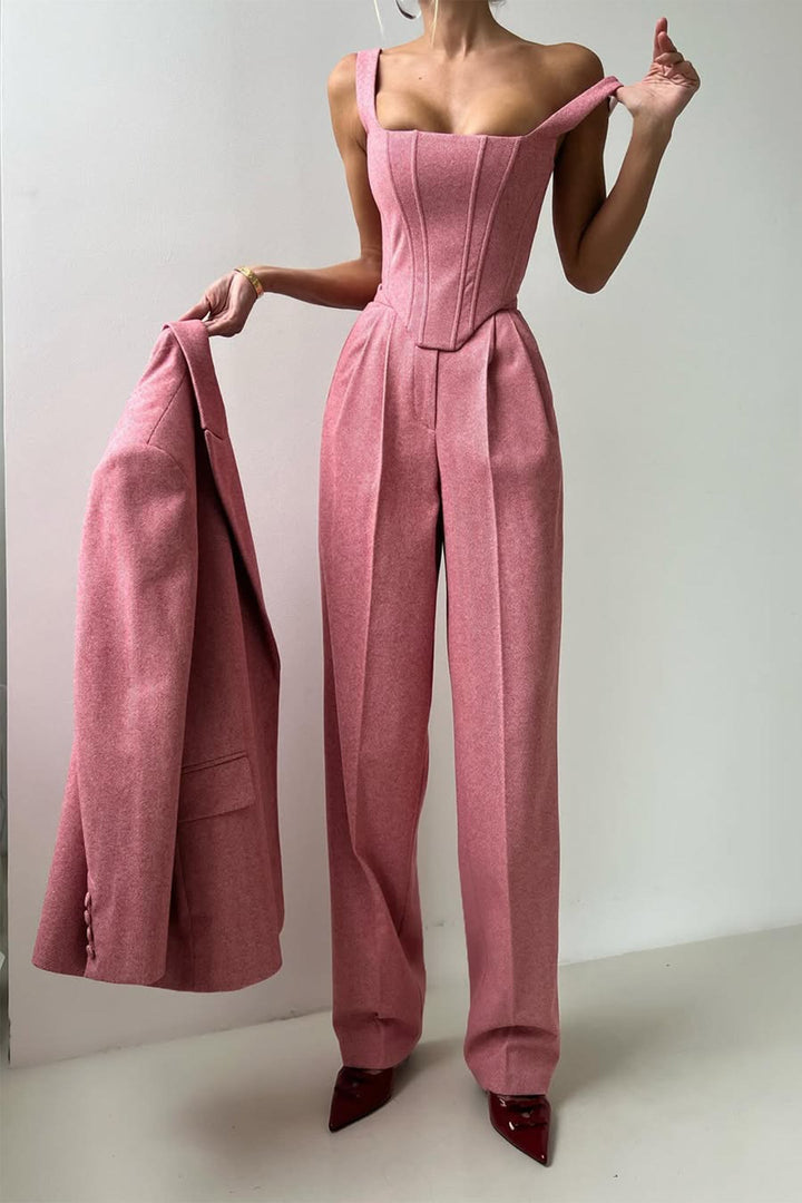 Isabelle | Stilvolles und vielseitiges dreiteiliges Blazer-Set