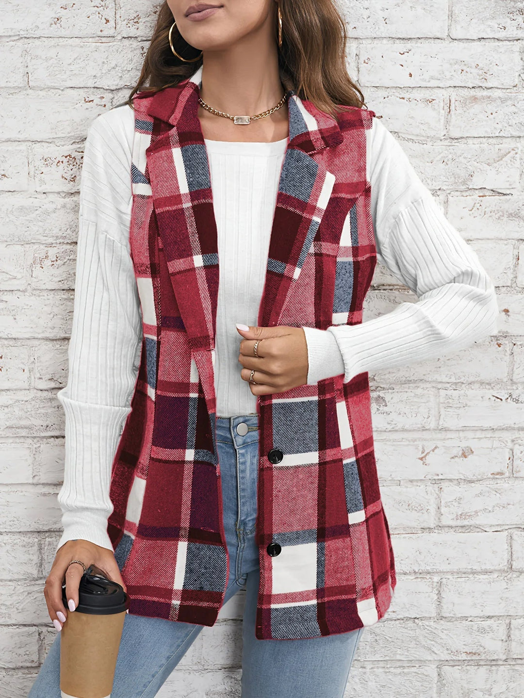 Julia | Elegant And Timeless Plaid Layering Vest