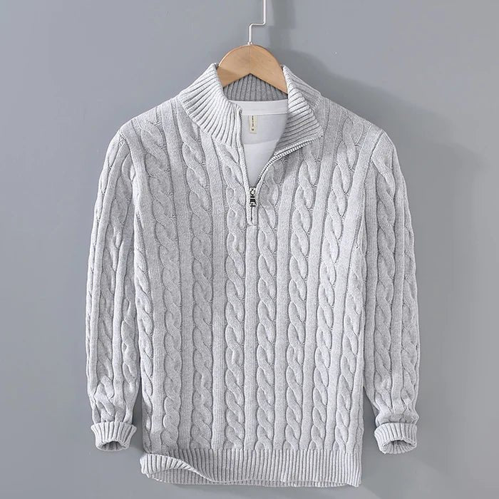 Maël | Knit Sweater – Stylish Cable Knit Design for Men