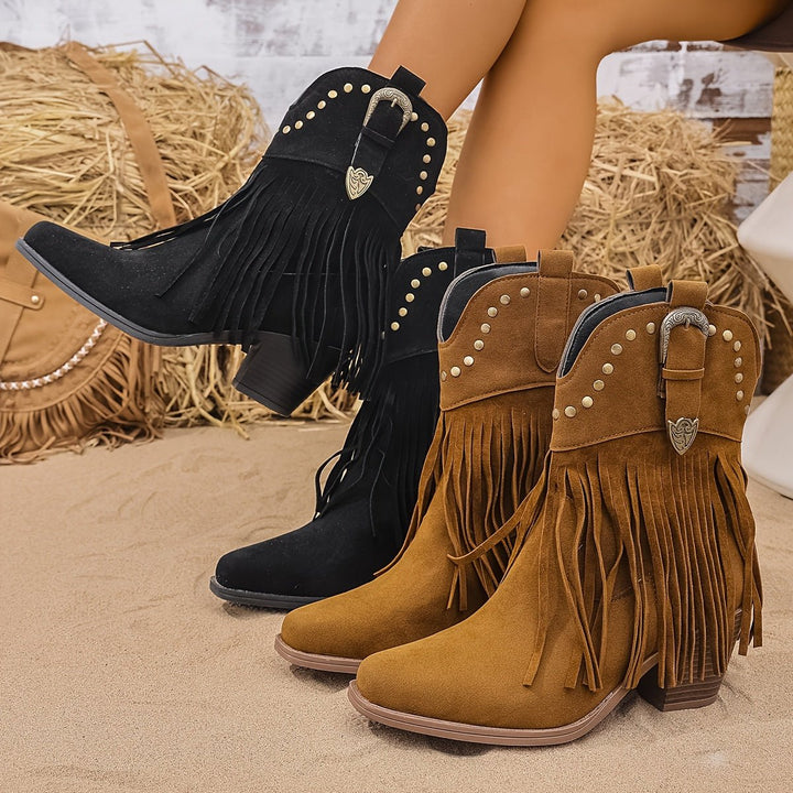 Ava | Bold And Modern Fringe Cowboy Boots