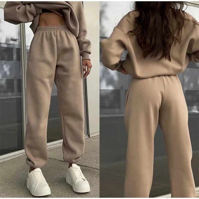 Nora | Cozy And Stylish High Waisted Lounge Two Piece Set