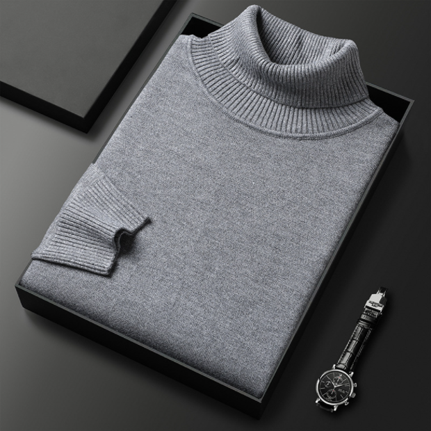 Hunter | Cashmere Cotton Turtleneck Sweater – Luxurious Fit for Men