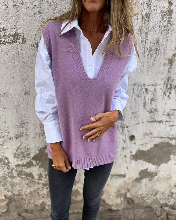 Emma | Classic And Comfortable Knit Layering Vest