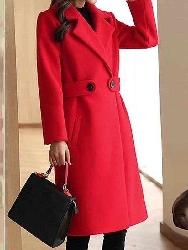 Heidi | Wool Coat – Stylish Slim Fit Ideal for Women