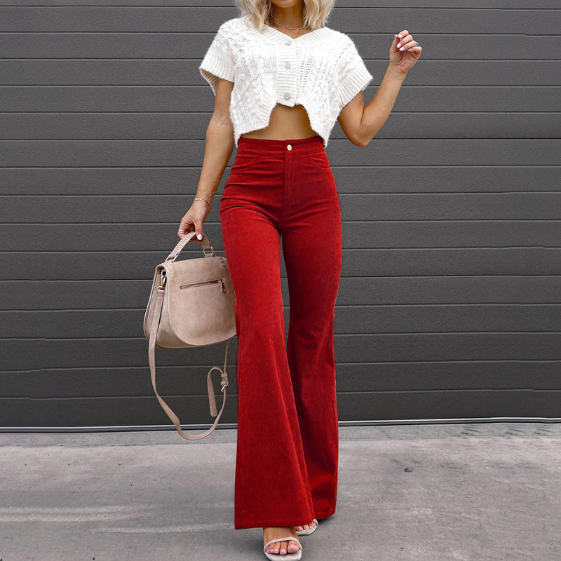 Courtney | Curve-Fit Bellbottoms – Chic High-Waisted Style for Women