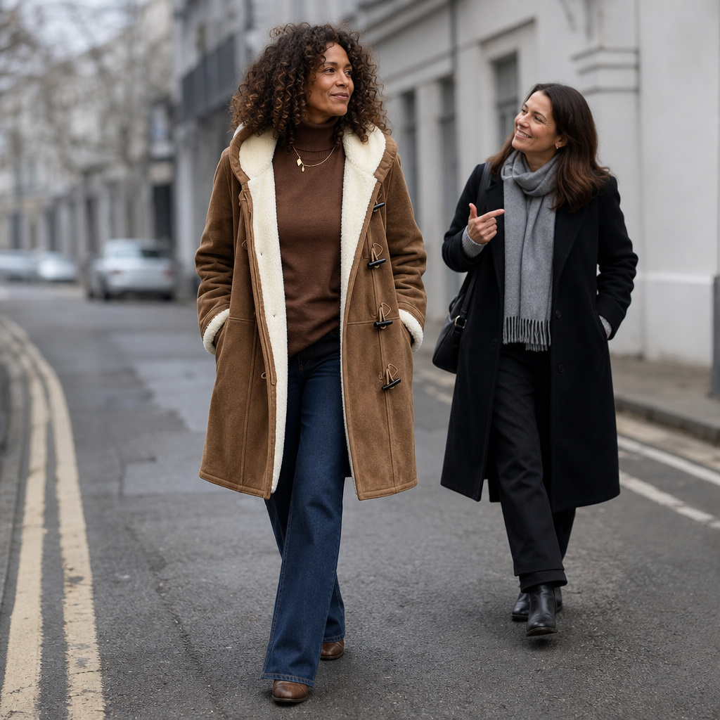Wintlace | Shearling-Lined Duffle Coat for Women – Warm and Stylish