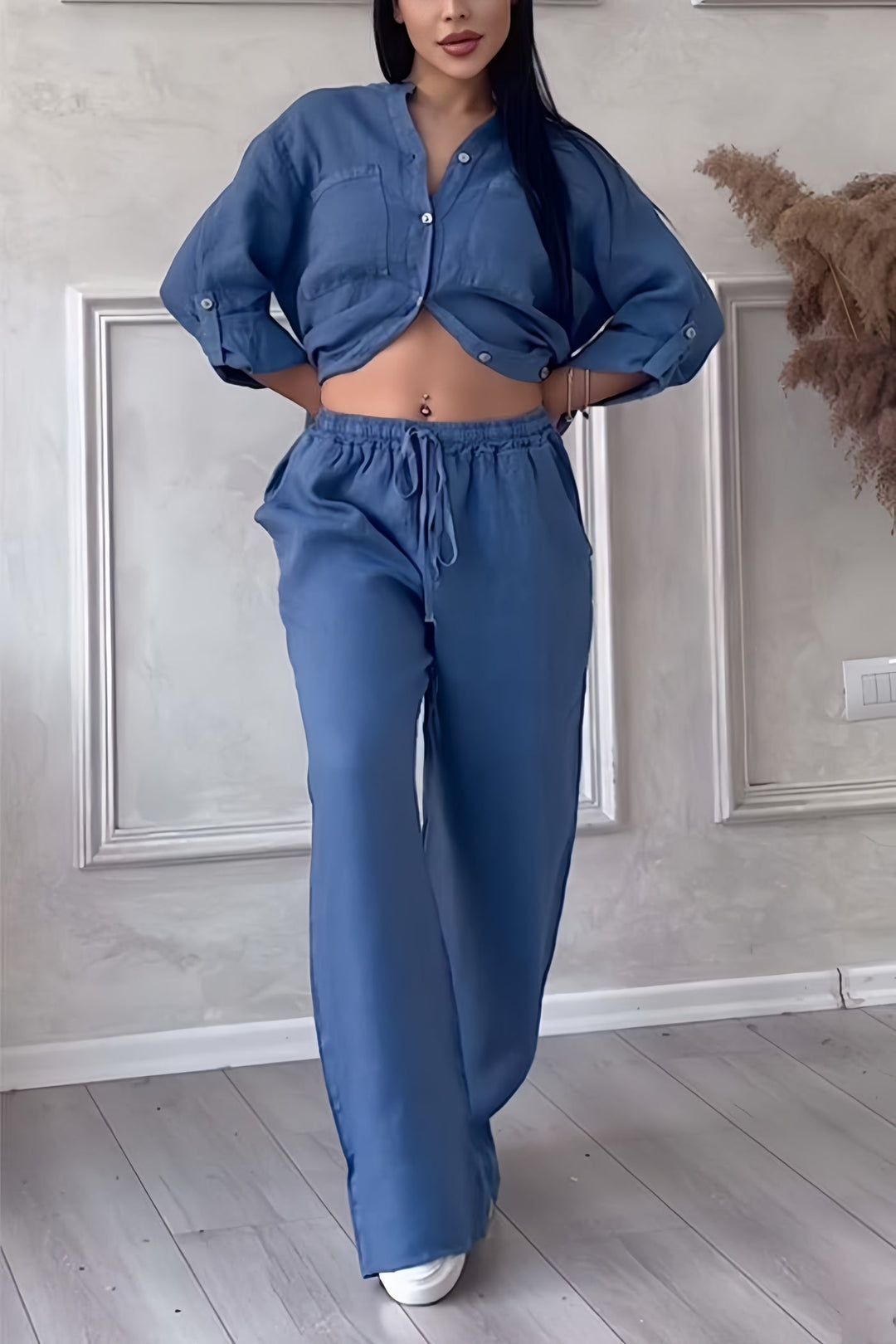 Sophia | Airy And Elegant Pure Linen Two Piece Set