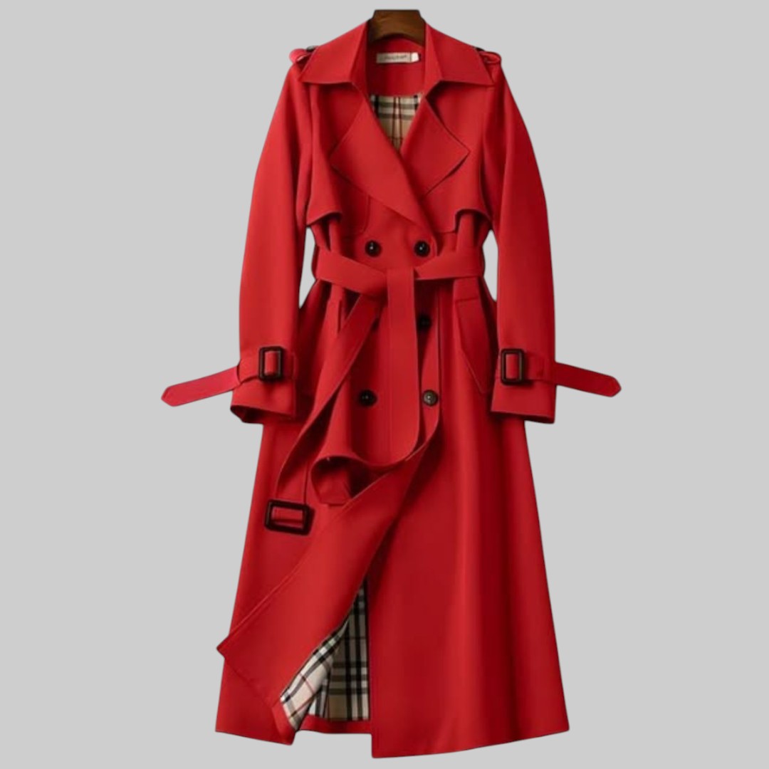 Sophia | Modern And Comfortable Long Double Breasted Trench Coat