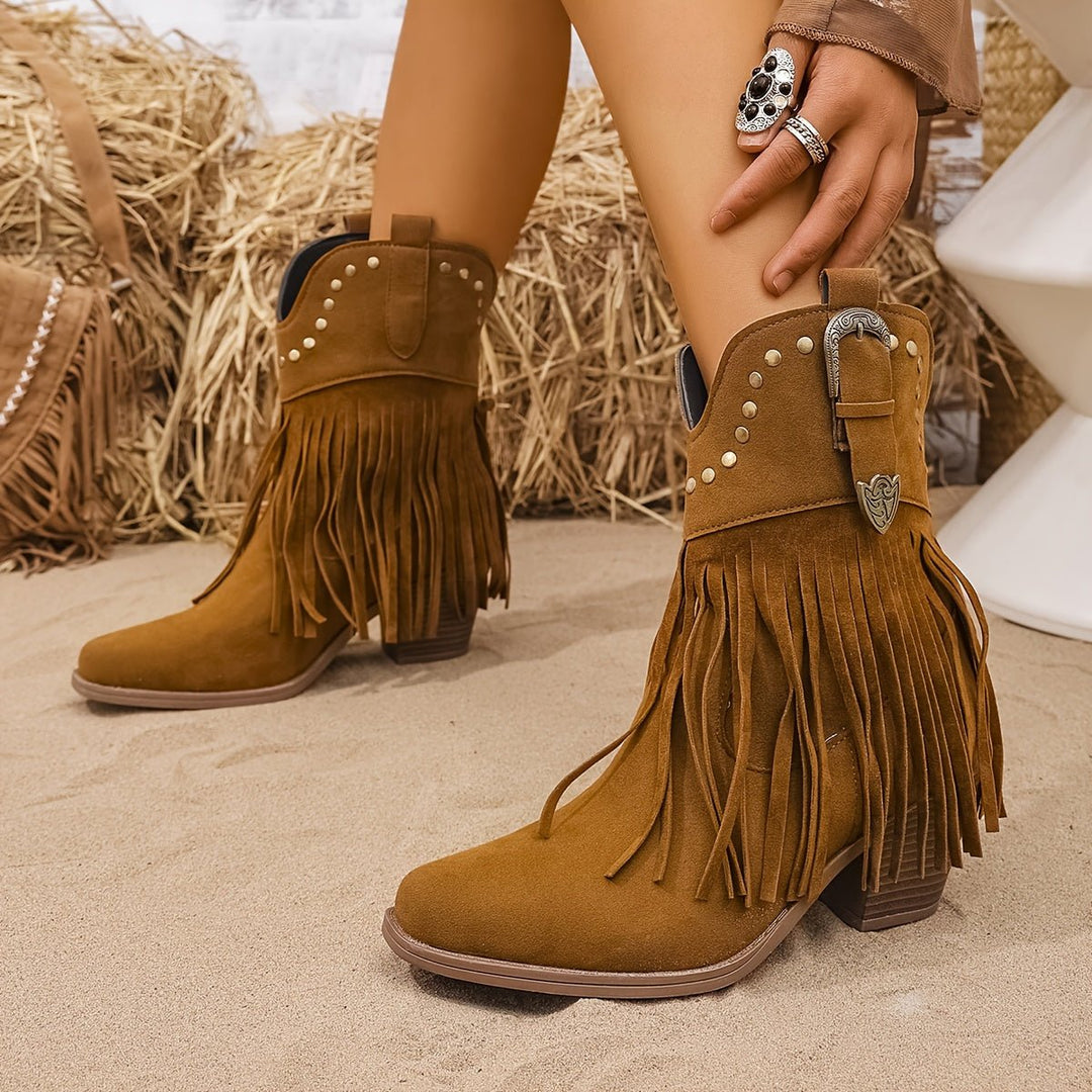 Ava | Bold And Modern Fringe Cowboy Boots