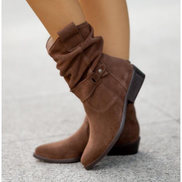Isabella | Chic And Relaxed Fold-Over Slouch Ankle Boots
