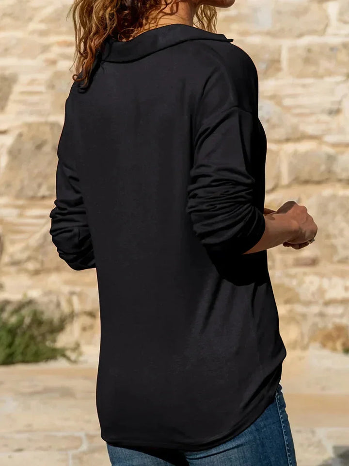 Maya | Stylish And Comfortable Ribbed Half-Zip Sweatshirt