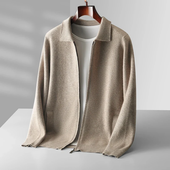 Ethan | Modern and Versatile Full-Zip Knit Cardigan