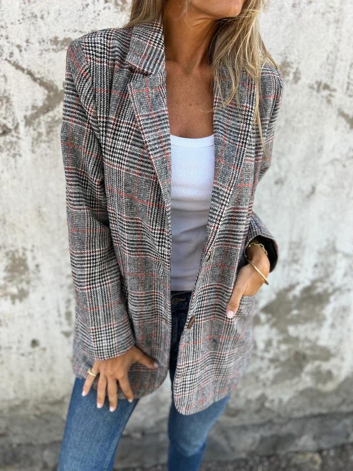 Harper | Klassischer und eleganter karierter Blazer