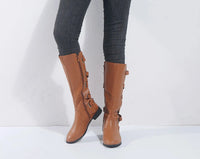 Isabella | Comfortable And Timeless Buckle Riding Knee High Boots
