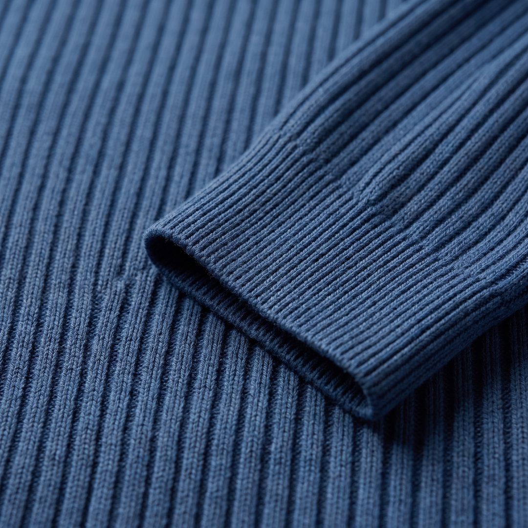 Derrickson | Ribbed Sweater – Elegant Body-Skimming Fit voor Mannen