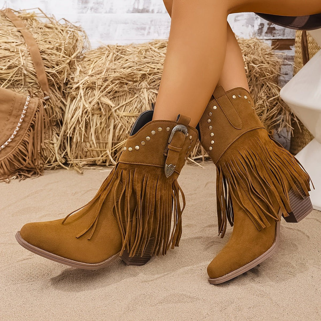 Ava | Bold And Modern Fringe Cowboy Boots
