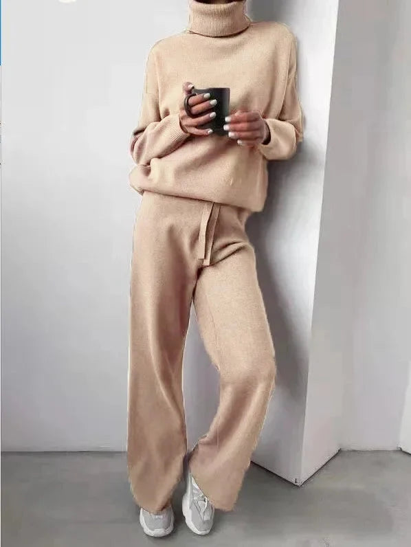 Elizabeth | Cozy And Elegant Turtleneck Knitted Two Piece Set