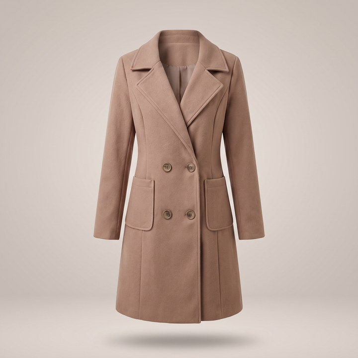 ELOWEN | Wool Coat – Double-Breasted Tailored Design