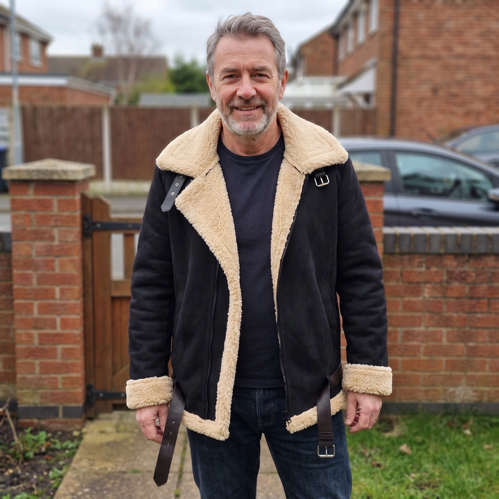 Aviator | Shearling Lined Aviator Jacket – Warmth and Rugged Style for Men
