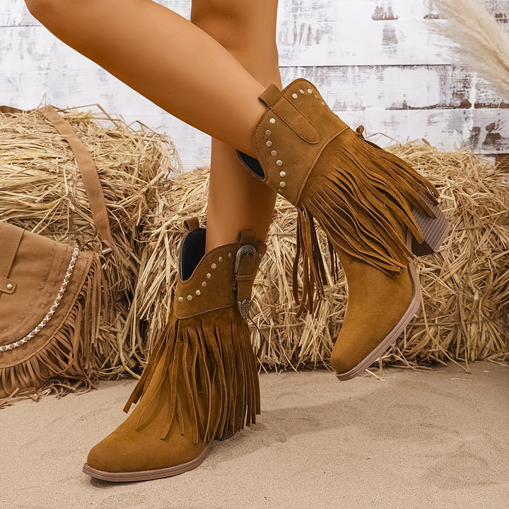 Ava | Bold And Modern Fringe Cowboy Boots