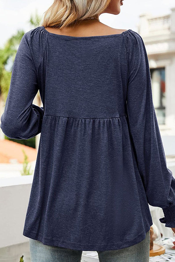 Elena | Elegant and Comfortable Cotton Babydoll Tunic Top