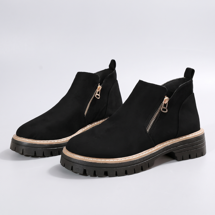 Margo | Platform Ankle Boots – Elevated Suede Style for Women