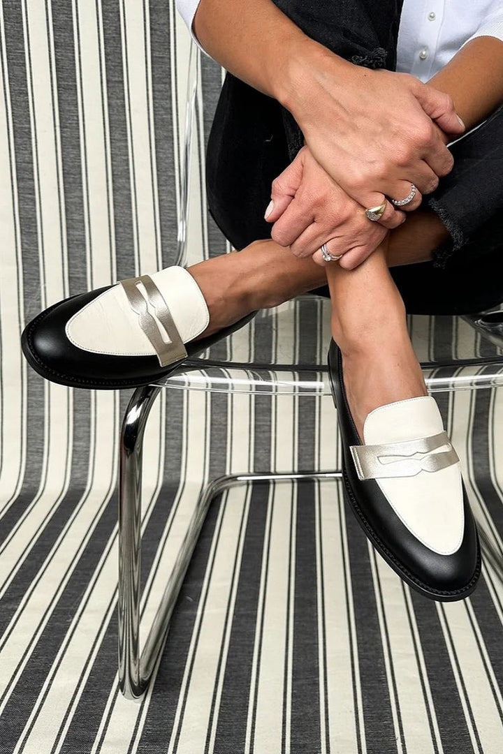 Camille | Sophisticated Two-Tone Women's Loafers