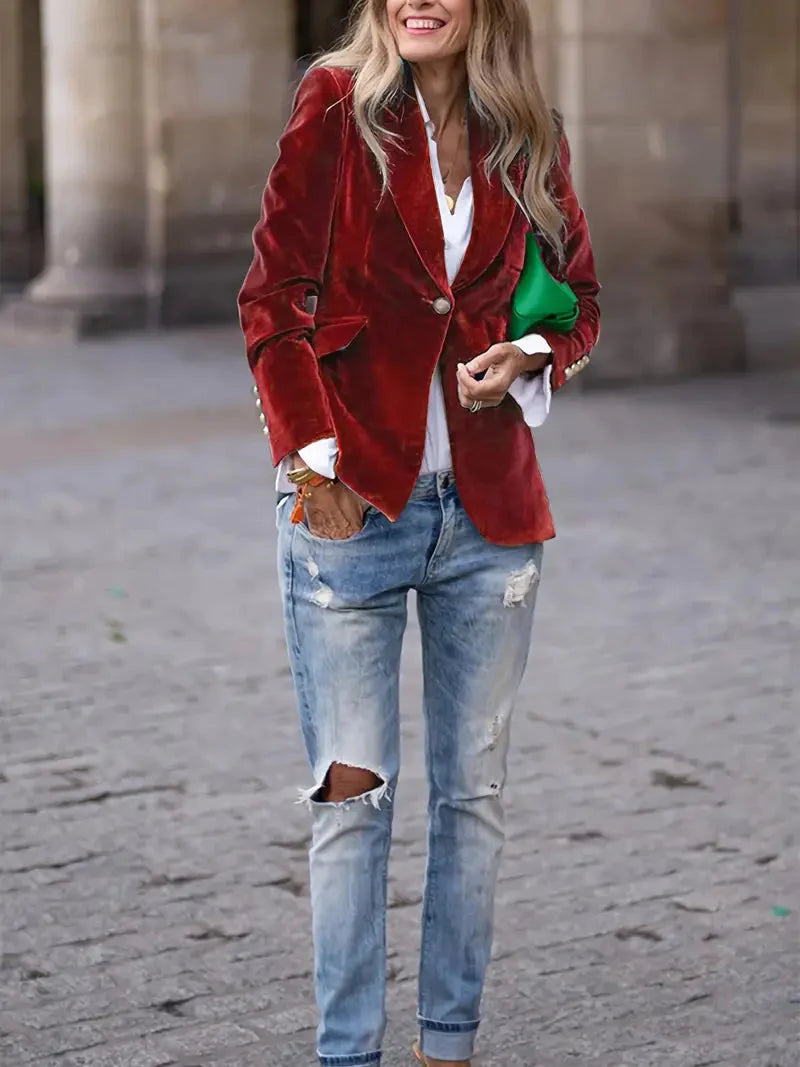 Seraphina | Comfortable And Versatile Velvet Blazer