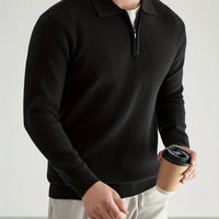 Lucas | Refined and Classic Quarter-Zip Polo Zip Sweater