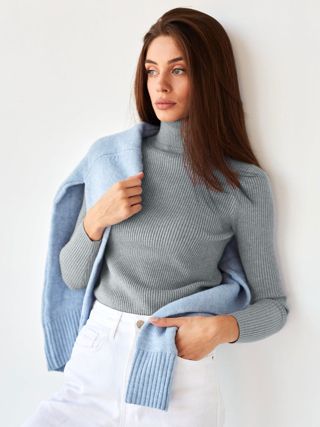 Jade | Classic Turtleneck Sweater – Versatile Cotton Style for Women