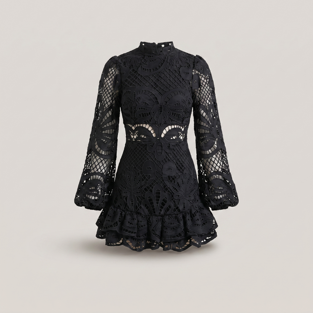 Heavens | Mini Dress – Elegant Cut-Out Lace Design