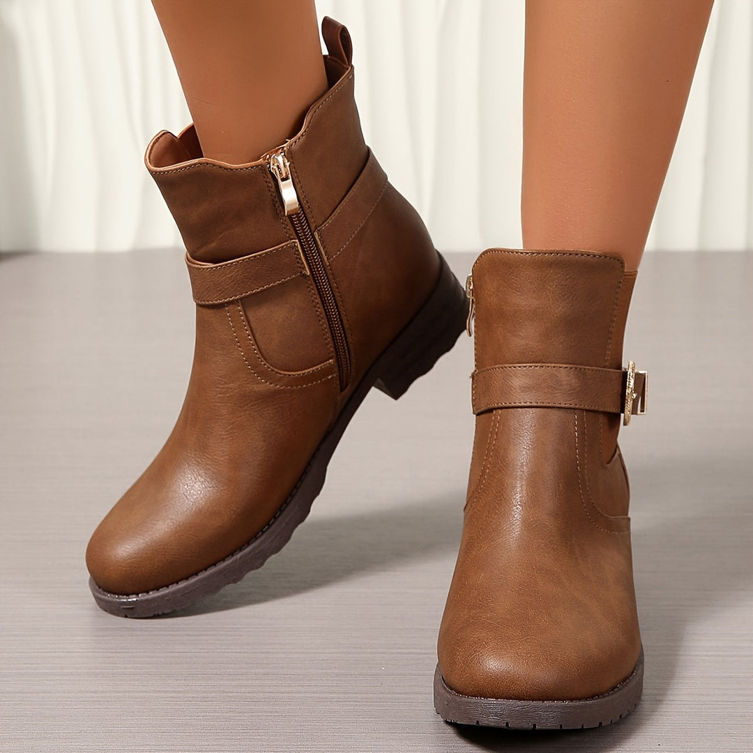 Rosalie | Western-Inspired Buckle Ankle Boots