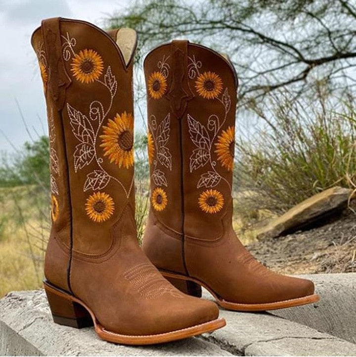 Camille | Stivali da cowboy affascinanti e ricamati