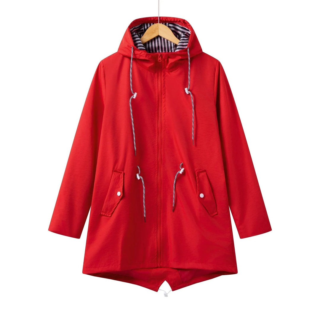 Sophia | Waterproof Trench Coat – Practical Hooded Style for Women