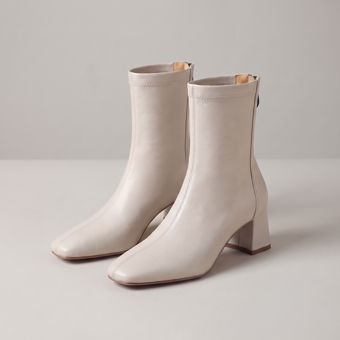 Rosalie | Leather Boots – Elegant Ankle Style for Women