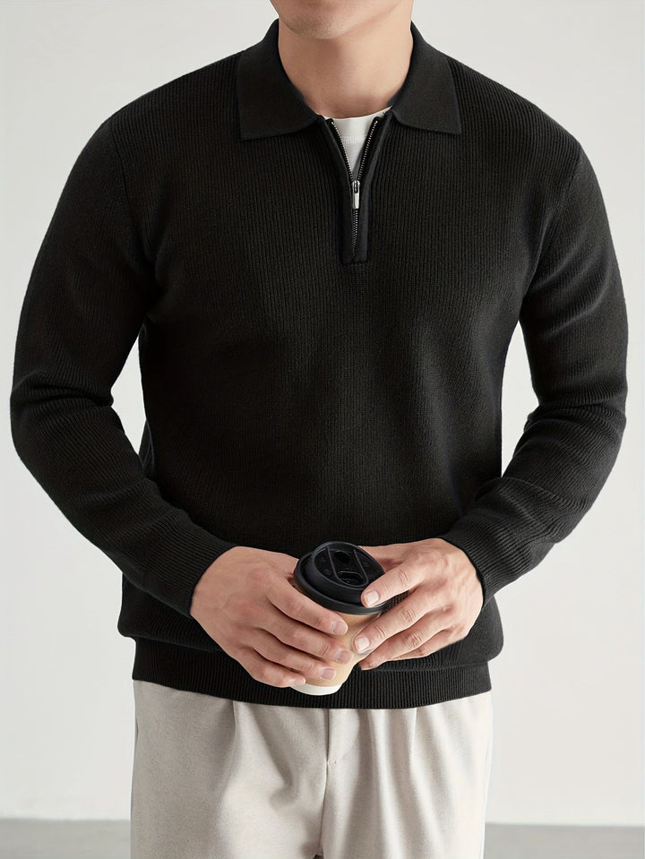 Donovan | Quarter-Zip Polo Sweater for Men – Effortless Style