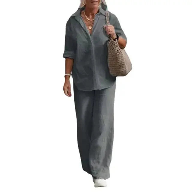 Maya | Airy And Sophisticated Linen Two Piece Set