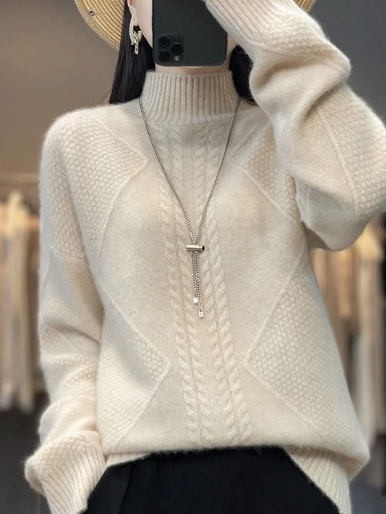 Cleo | Cashmere Sweater – Luxuriously Soft Turtleneck Style for Women