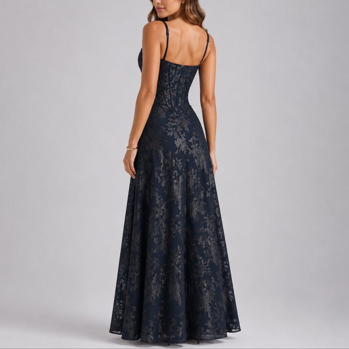 Serena | Elegantes und feminines florales Maxi-Kleid für eine Herbsthochzeit