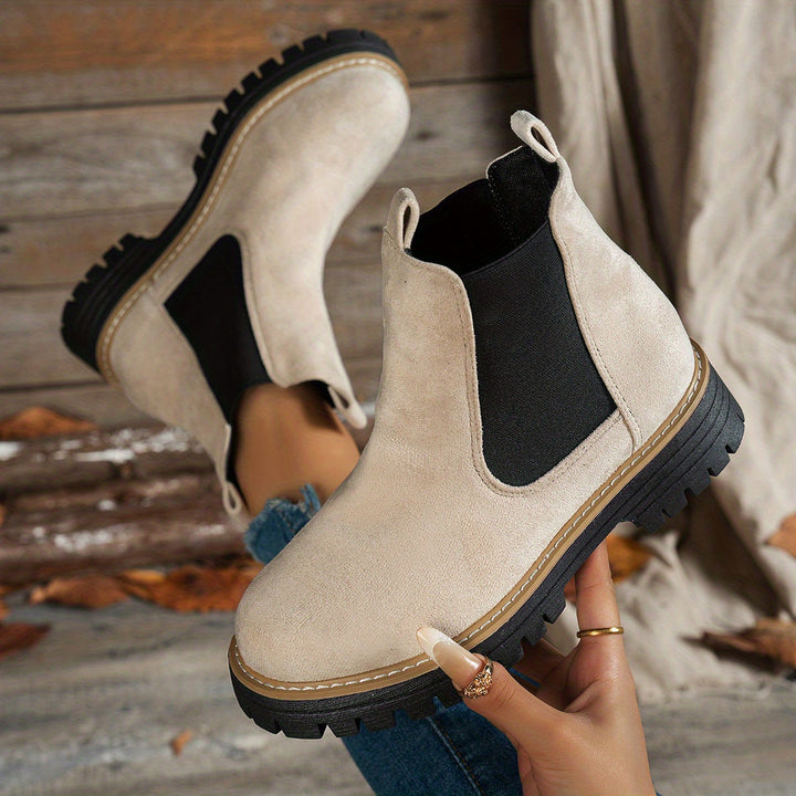 Beatrice | Bequeme Chelsea-Plateau-Stiefeletten