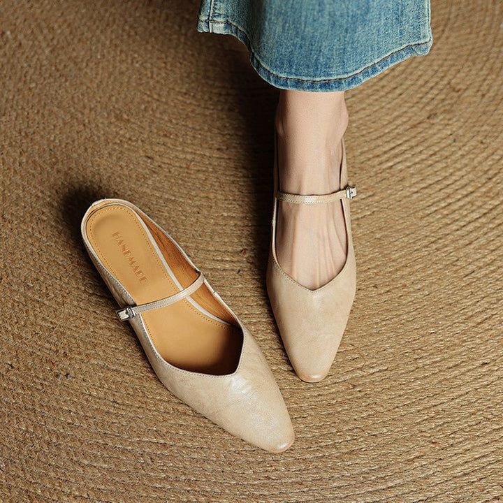 Sophia | Elegant and Timeless Buckled Pointed Toe Mules